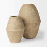 Rundal Large Beige Paper Mache Vase from Mercana - Luna Furniture