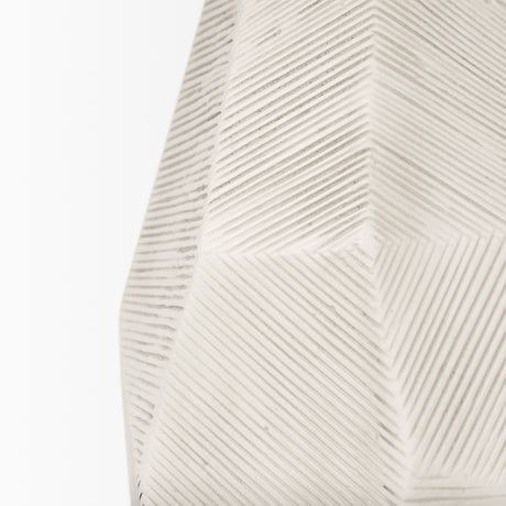 Piven White w/Antiqued Wash Textured Ceramic Table Lamp from Mercana - Luna Furniture
