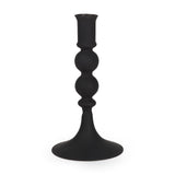 Haute Small Matte Black Blown Glass Candlestick from Mercana - Luna Furniture