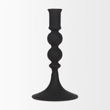 Haute Small Matte Black Blown Glass Candlestick from Mercana - Luna Furniture