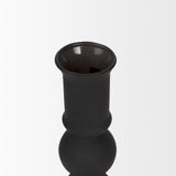 Haute Small Matte Black Blown Glass Candlestick from Mercana - Luna Furniture