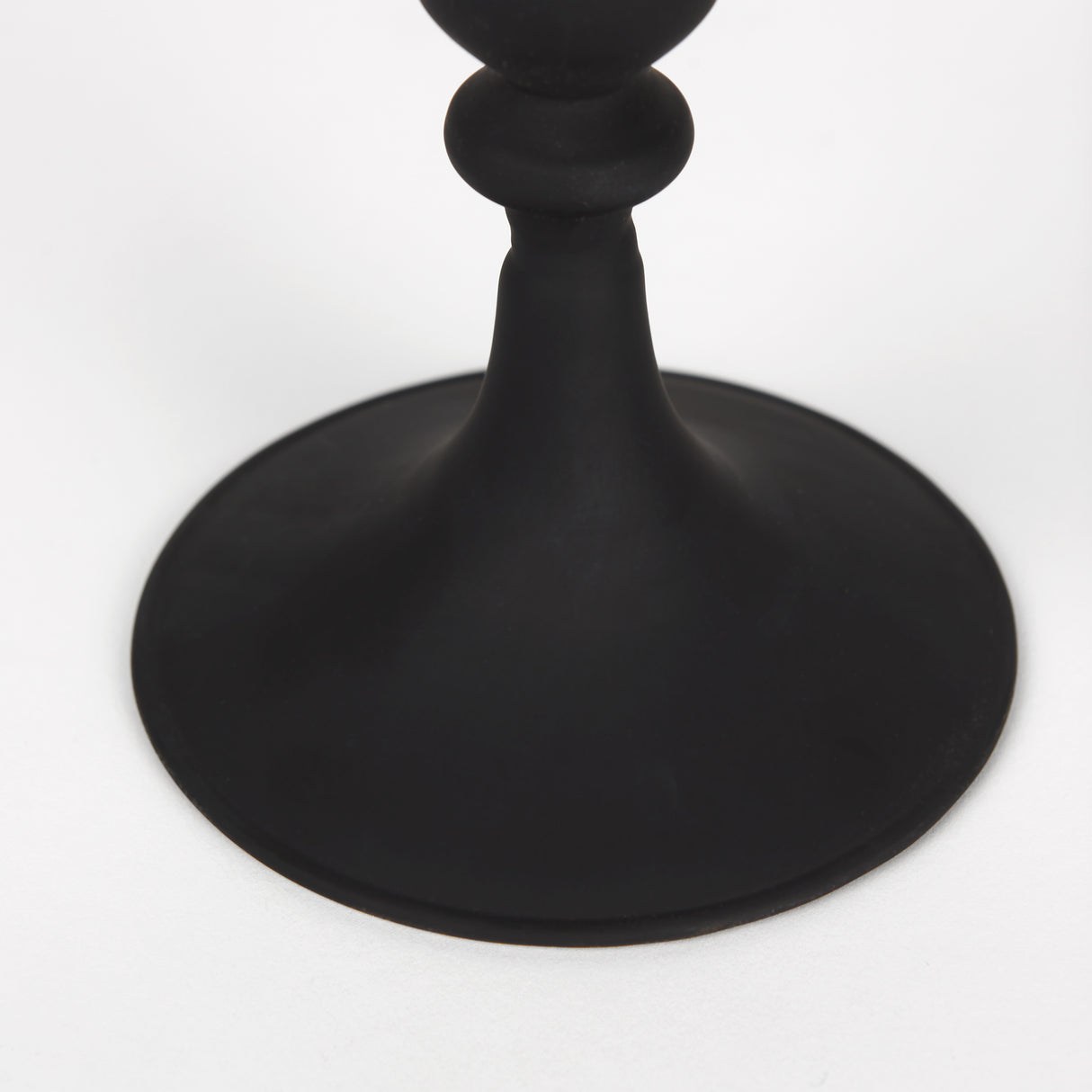 Haute Small Matte Black Blown Glass Candlestick from Mercana - Luna Furniture