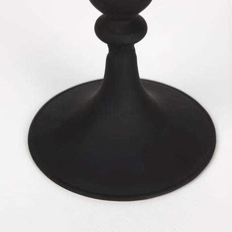 Haute Small Matte Black Blown Glass Candlestick from Mercana - Luna Furniture