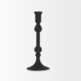 Haute Medium Matte Black Blown Glass Candlestick from Mercana - Luna Furniture