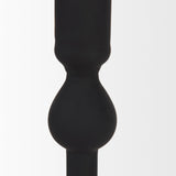 Haute Medium Matte Black Blown Glass Candlestick from Mercana - Luna Furniture