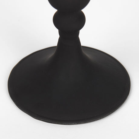 Haute Medium Matte Black Blown Glass Candlestick from Mercana - Luna Furniture
