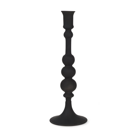 Haute Large Matte Black Blown Glass Candlestick from Mercana - Luna Furniture