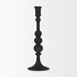 Haute Large Matte Black Blown Glass Candlestick from Mercana - Luna Furniture