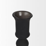 Haute Large Matte Black Blown Glass Candlestick from Mercana - Luna Furniture