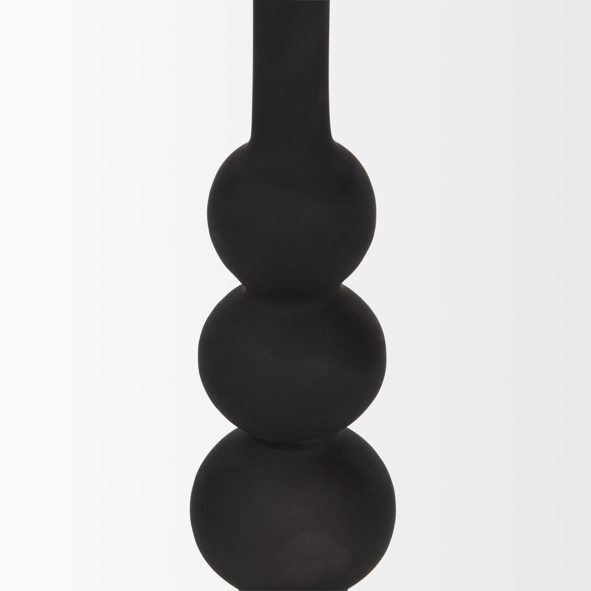 Haute Large Matte Black Blown Glass Candlestick from Mercana - Luna Furniture