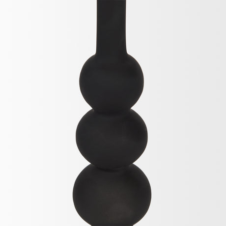 Haute Large Matte Black Blown Glass Candlestick from Mercana - Luna Furniture