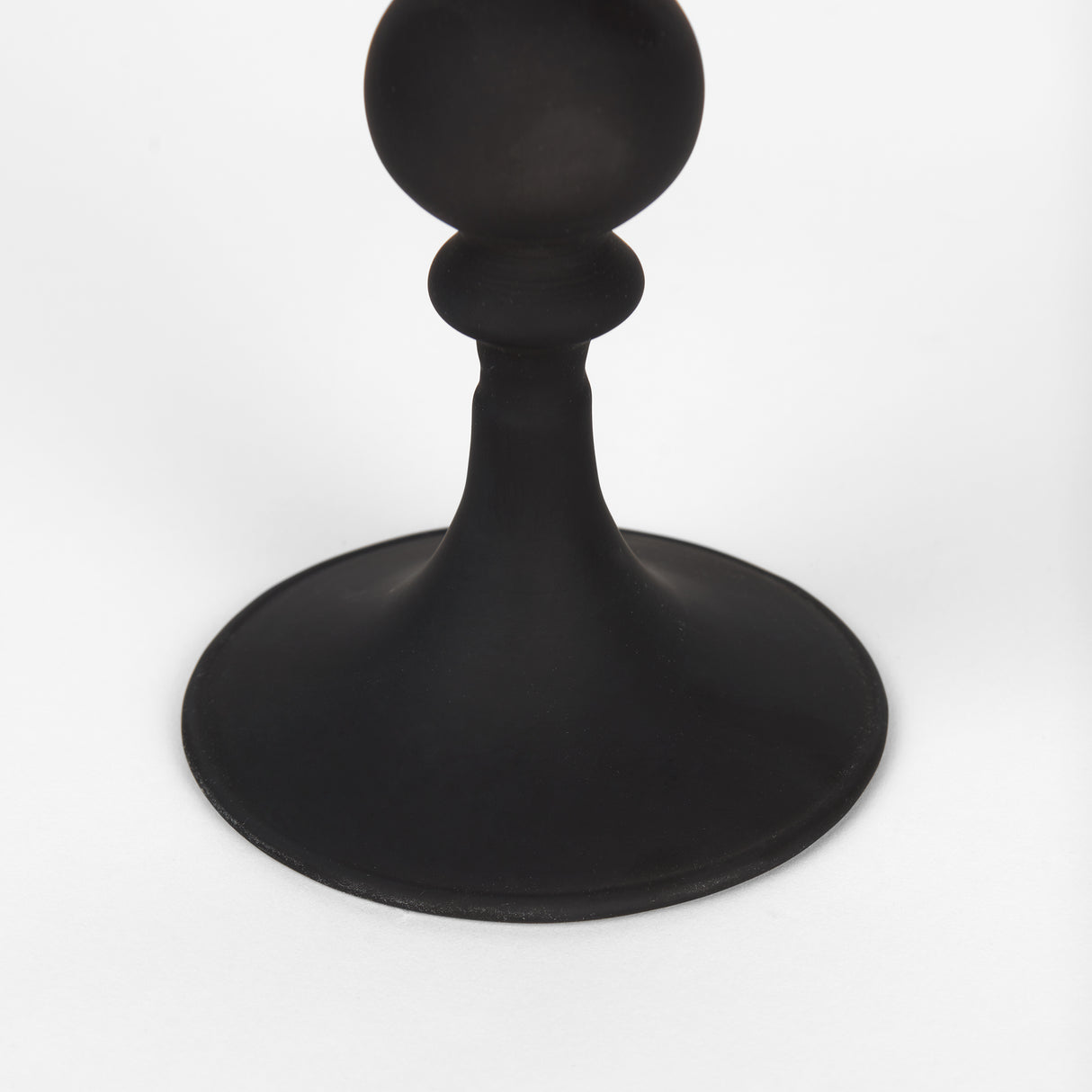 Haute Large Matte Black Blown Glass Candlestick from Mercana - Luna Furniture