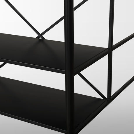 Amika White Marble Top Black Metal Base Kitchen Island from Mercana - Luna Furniture