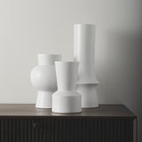 Laforge 10.8H Medium White Ceramic Vase from Mercana - Luna Furniture