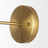 Britton Gold Metal w/ Clear Glass Globe 1-Light Wall Sconce from Mercana - Luna Furniture