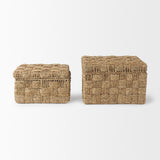 Hanalei Set of 2 Seagrass Boxes with Lids from Mercana - Luna Furniture