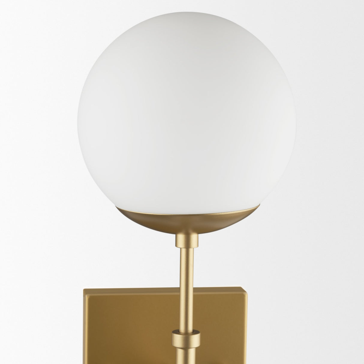Edie Brushed Gold Metal w/ Frosted Glass Globes 2-Light Wall Sconce from Mercana - Luna Furniture