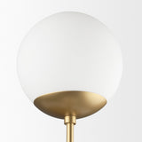 Edie Brushed Gold Metal w/ Frosted Glass Globes 2-Light Wall Sconce from Mercana - Luna Furniture