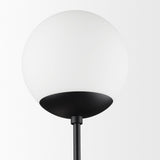 Edie Matte Black Metal w/ Frosted Glass Globes 2-Light Wall Sconce from Mercana - Luna Furniture