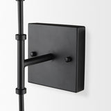 Edie Matte Black Metal w/ Frosted Glass Globes 2-Light Wall Sconce from Mercana - Luna Furniture