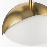 Cybill Brushed Brass w/ White Metal Shade 1-Light Wall Sconce from Mercana - Luna Furniture
