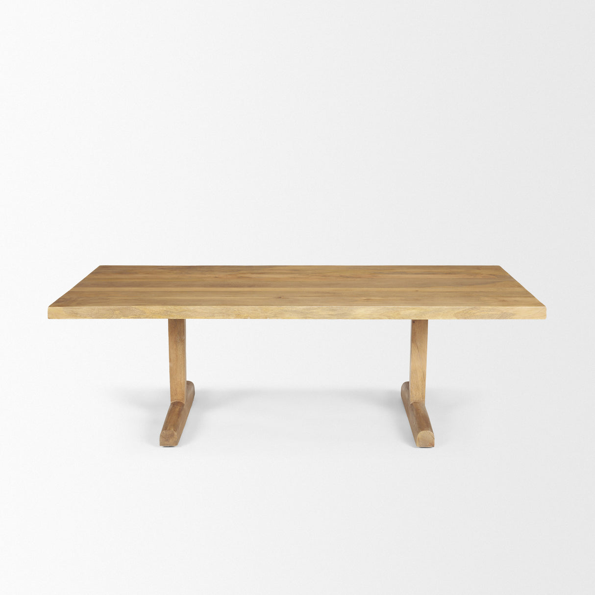 Viktor 55"L Light Brown Solid Wood Coffee Table from Mercana - Luna Furniture