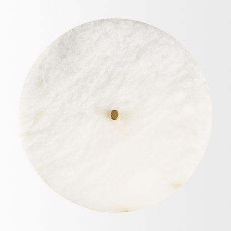 Dolly Brushed Gold Metal w/ Alabaster Shade 4-Light Wall Sconce from Mercana - Luna Furniture