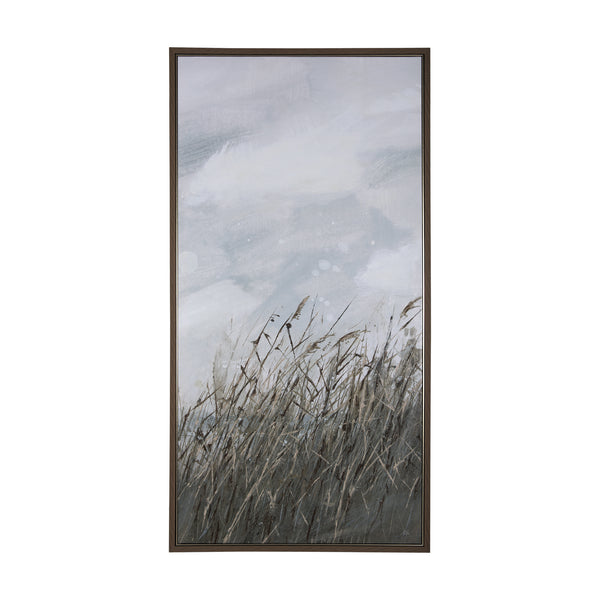 Chilly Breeze I by Mercana Studio a Hand Embellished Textured Framed Canvas