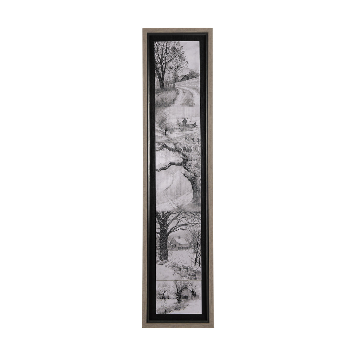 Countryside Sketches II by Ariana a Hand Embellished Textured Framed Art Print from Mercana - Luna Furniture