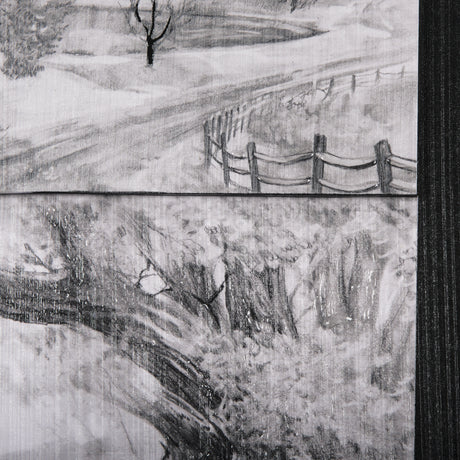 Countryside Sketches II by Ariana a Hand Embellished Textured Framed Art Print from Mercana - Luna Furniture