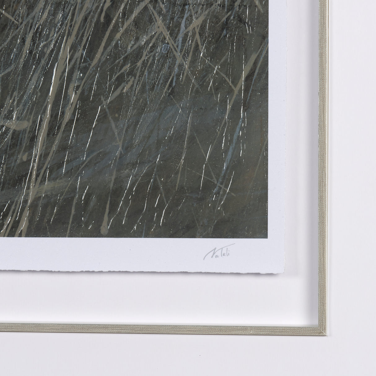 Chilly Breeze II by Natali a Hand Embelished Textured Framed Art Print Matted under Glass from Mercana - Luna Furniture