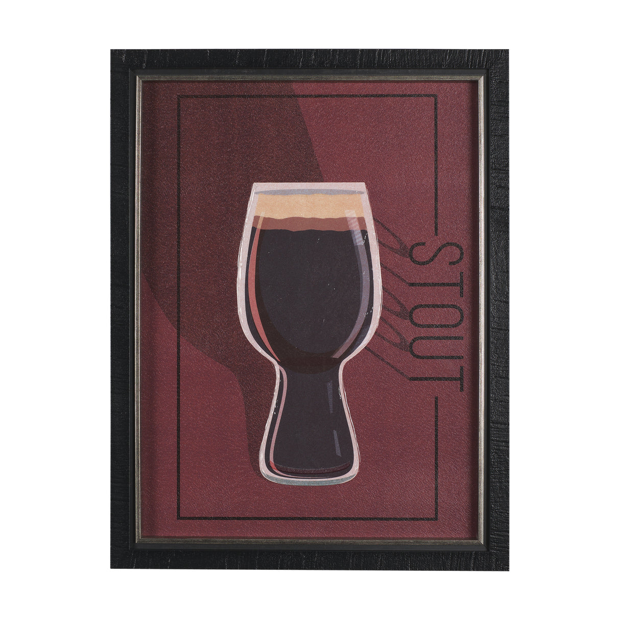 Beer Poster Stout by Mercana Studio a Hand Embellished Textured Framed Art Print from Mercana - Luna Furniture