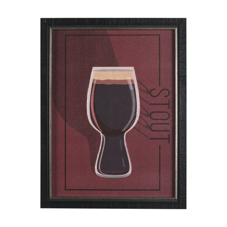 Beer Poster Stout by Mercana Studio a Hand Embellished Textured Framed Art Print from Mercana - Luna Furniture