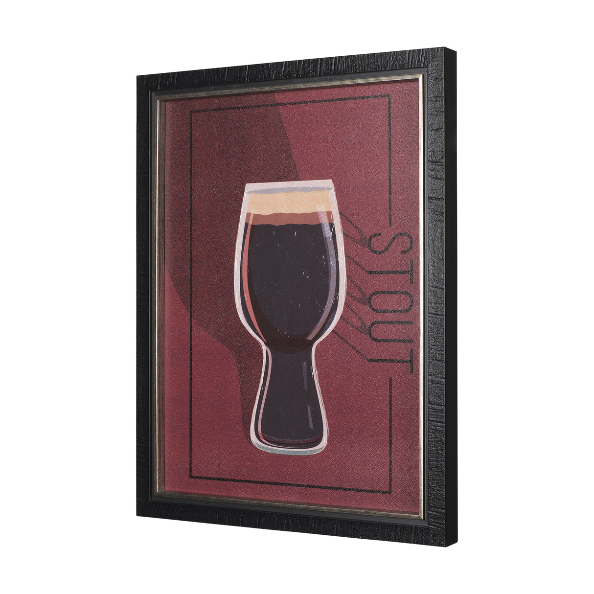 Beer Poster Stout by Mercana Studio a Hand Embellished Textured Framed Art Print from Mercana - Luna Furniture
