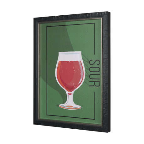 Beer Poster Sour by Mercana Studio a Hand Embellished Textured Framed Art Print from Mercana - Luna Furniture