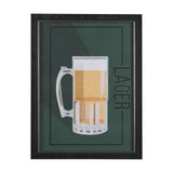 Beer Poster Lager by Mercana Studio a Hand Embellished Textured Framed Art Print from Mercana - Luna Furniture