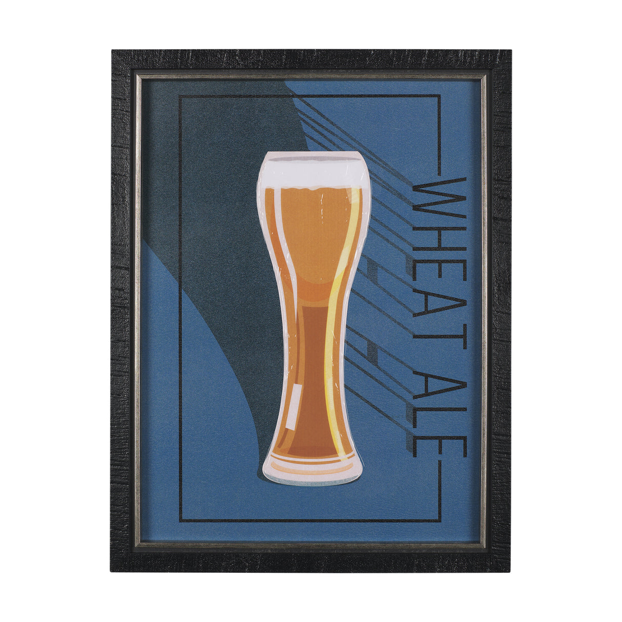 Beer Poster Wheat Ale by Mercana Studio a Hand Embellished Textured Framed Art Print from Mercana - Luna Furniture