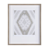 Ikat Patterns III by Silvia Krause a Hand Embellished Textured Framed Art Print Matted under Glass from Mercana - Luna Furniture