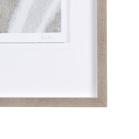 Ikat Patterns III by Silvia Krause a Hand Embellished Textured Framed Art Print Matted under Glass from Mercana - Luna Furniture