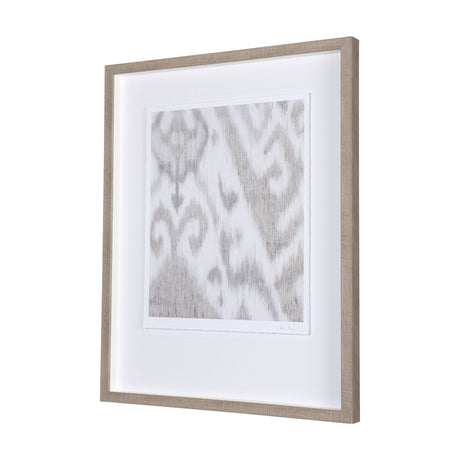 Ikat Patterns IV by Silvia Krause a Hand Embellished Textured Framed Art Print Matted under Glass from Mercana - Luna Furniture