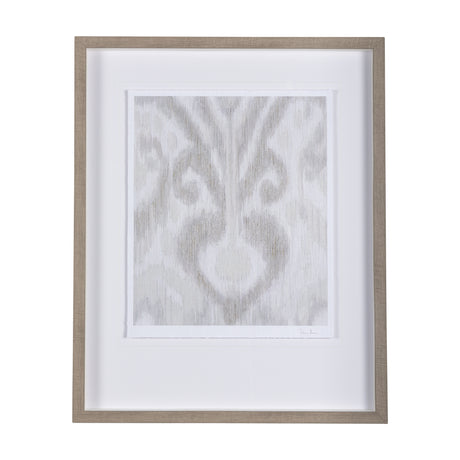 Ikat Patterns V by Silvia Krause a Hand Embellished Textured Framed Art Print Matted under Glass from Mercana - Luna Furniture