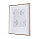 Ikat Patterns VI by Silvia Krause a Hand Embellished Textured Framed Art Print Matted under Glass from Mercana - Luna Furniture