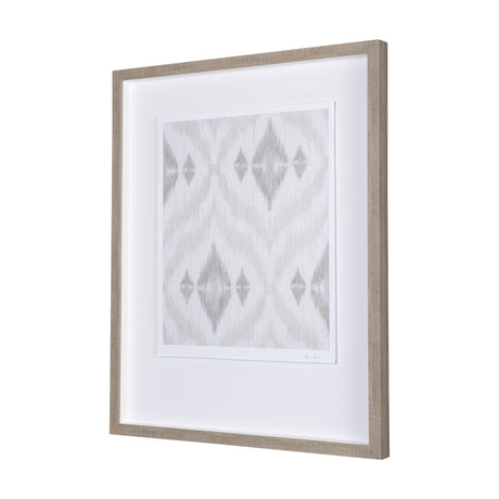 Ikat Patterns VI by Silvia Krause a Hand Embellished Textured Framed Art Print Matted under Glass from Mercana - Luna Furniture