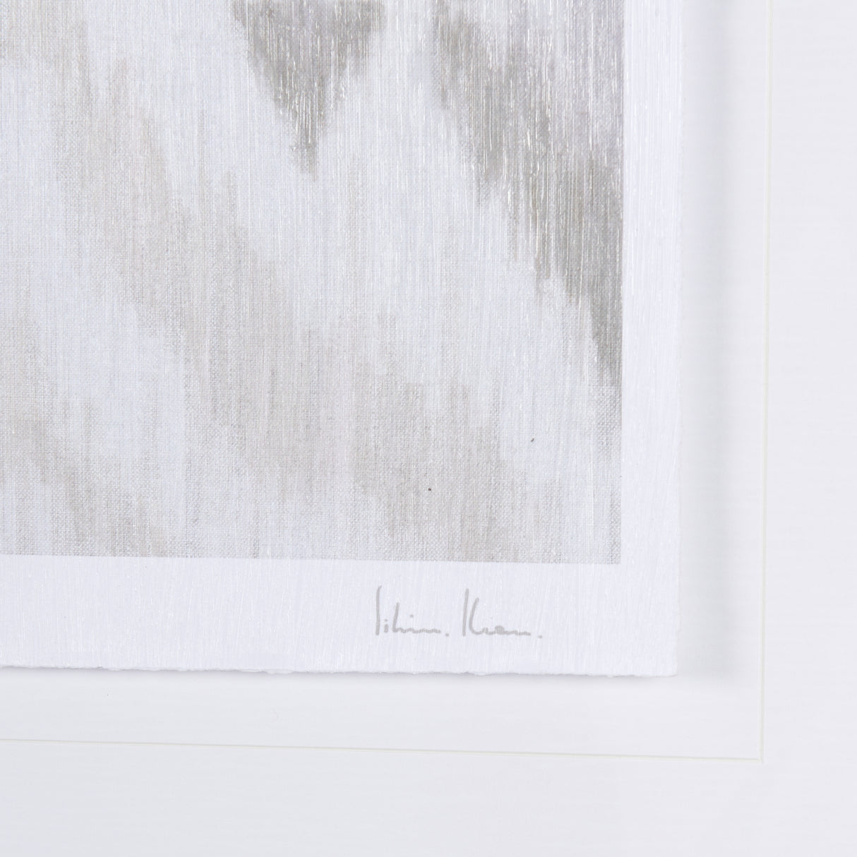Ikat Patterns VI by Silvia Krause a Hand Embellished Textured Framed Art Print Matted under Glass from Mercana - Luna Furniture