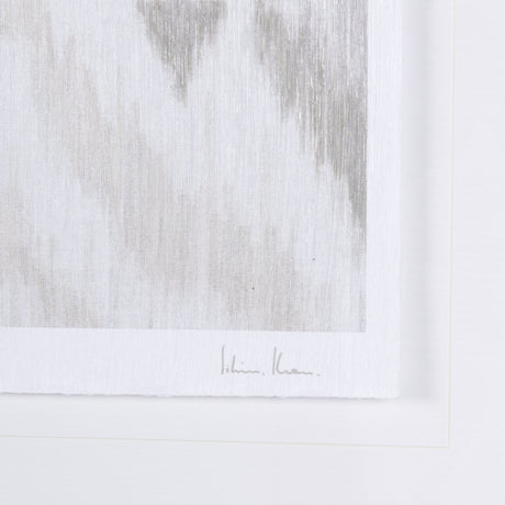 Ikat Patterns VI by Silvia Krause a Hand Embellished Textured Framed Art Print Matted under Glass from Mercana - Luna Furniture