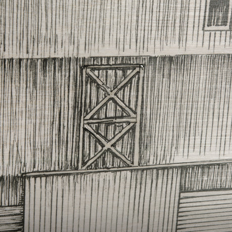 Barn Buildings I by CV a Hand Embellished Textured Framed Art Print Matted under Glass from Mercana - Luna Furniture