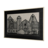 Barn Buildings II by CV a Hand Embellished Textured Framed Art Print Matted under Glass from Mercana - Luna Furniture