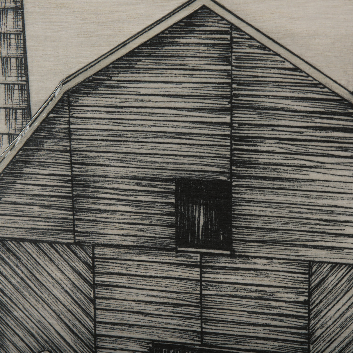 Barn Buildings II by CV a Hand Embellished Textured Framed Art Print Matted under Glass from Mercana - Luna Furniture