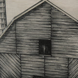 Barn Buildings II by CV a Hand Embellished Textured Framed Art Print Matted under Glass from Mercana - Luna Furniture