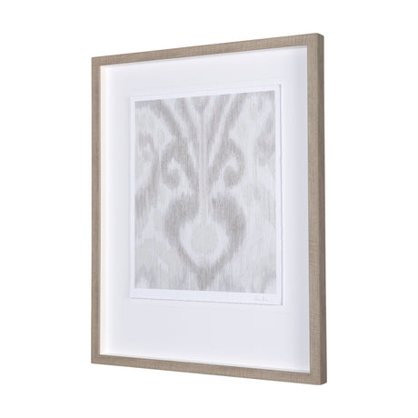 Ikat Patterns V by Silvia Krause a Hand Embellished Textured Framed Art Print Matted under Glass from Mercana - Luna Furniture